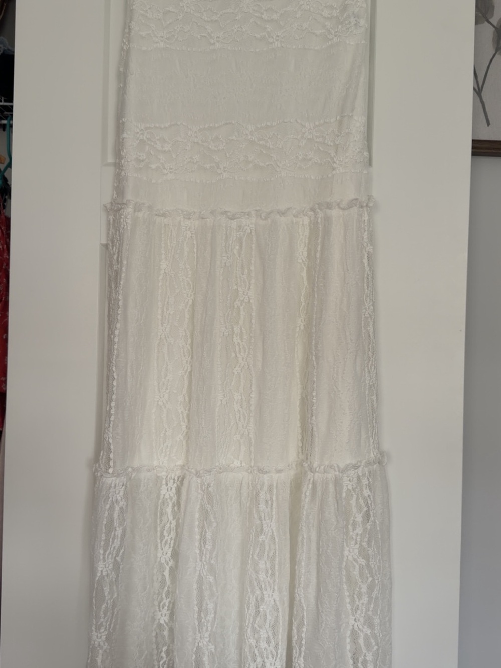 White Lace Maxi Set - WILLOW skirt and Top - Picture 8 of 8